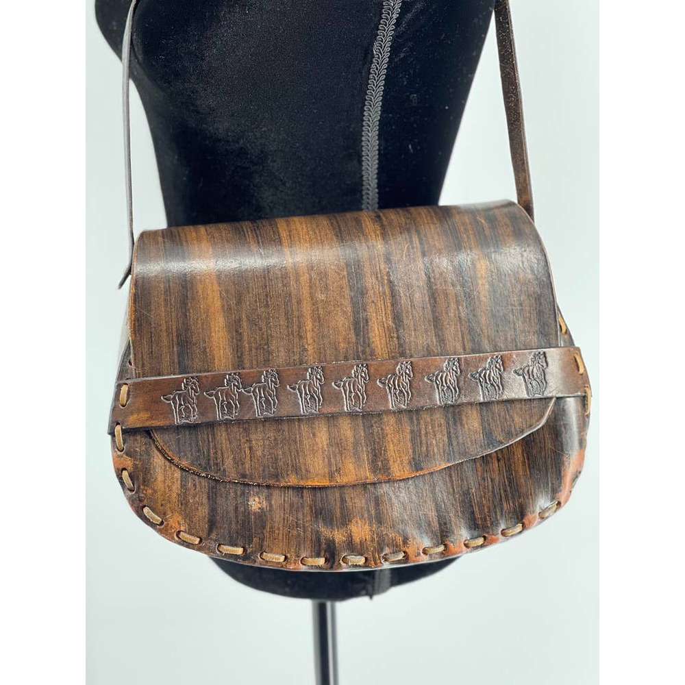 Handcrafted Artisan Leather Western Shoulder Bag